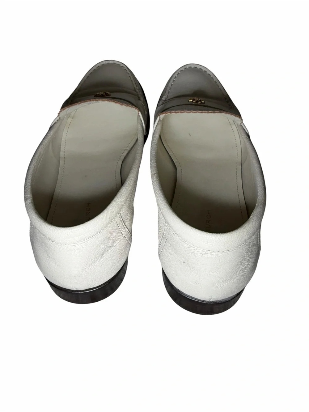 Tory Burch Classic Scalloped Leather Loafers New Ivory Size 8 - Picture 5 of 8